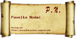 Pavelka Noémi névjegykártya